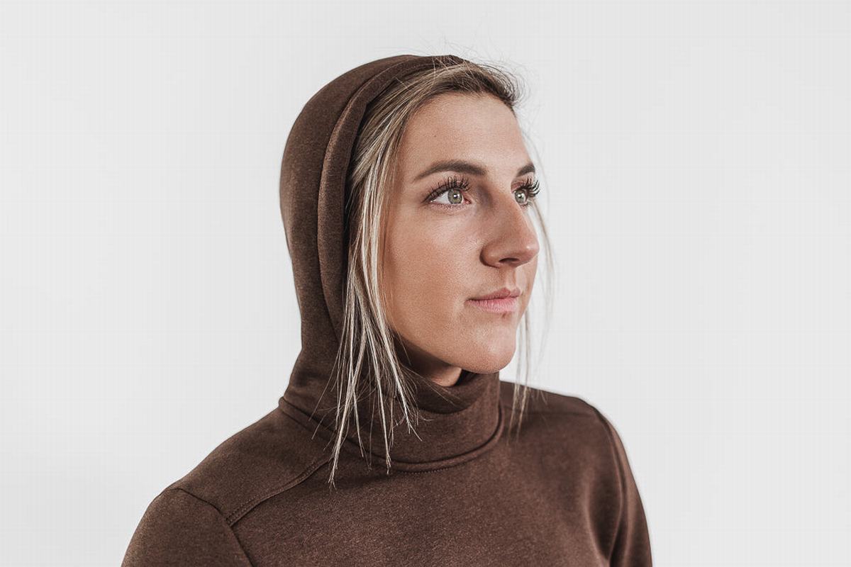 Nobull Performance Women's Hoodie Coffee | Australia (NI6193)